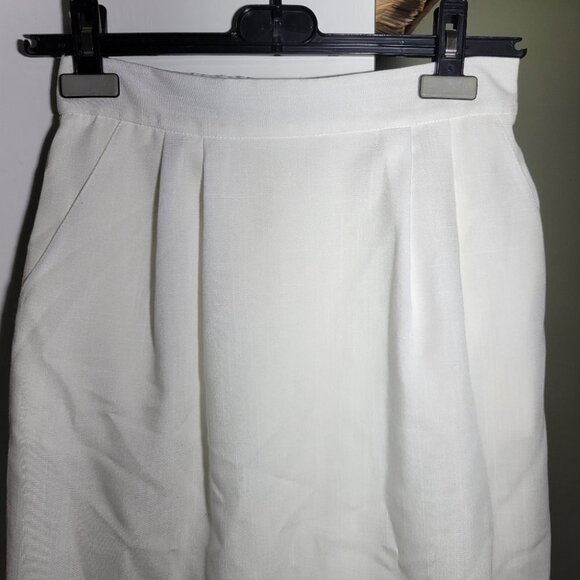 Vintage 1980s Koret white single breasted blazer suit skirt set small medium - Picture 11 of 15